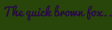 Image with Font Color 280A45 and Background Color 28450A
